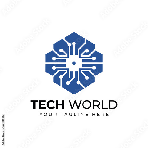 Flat artificial intelligence logo