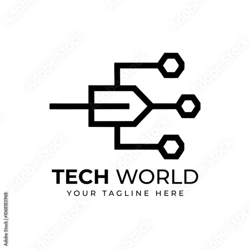 Flat artificial intelligence logo