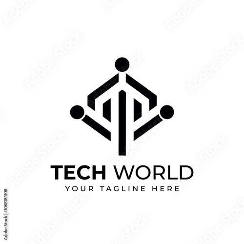Flat artificial intelligence logo