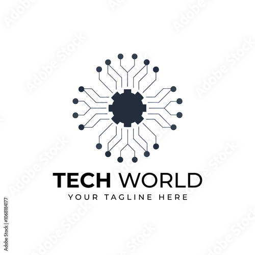 Flat artificial intelligence logo