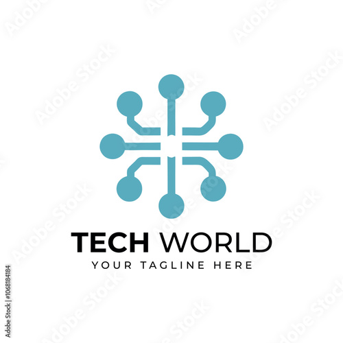 Flat artificial intelligence logo