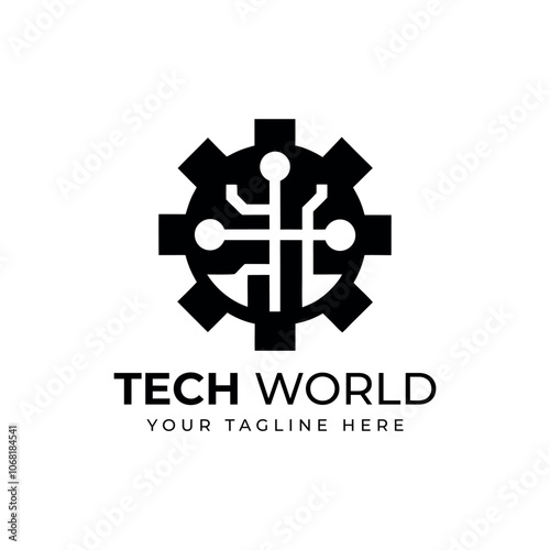 Flat artificial intelligence logo