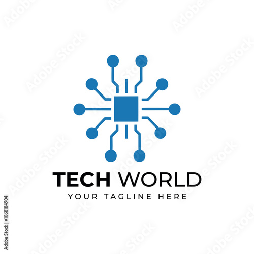 Flat artificial intelligence logo