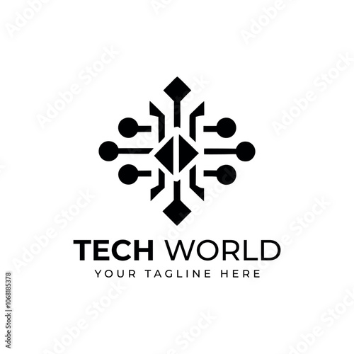 Flat artificial intelligence logo