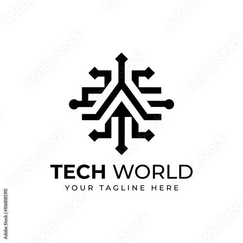 Flat artificial intelligence logo