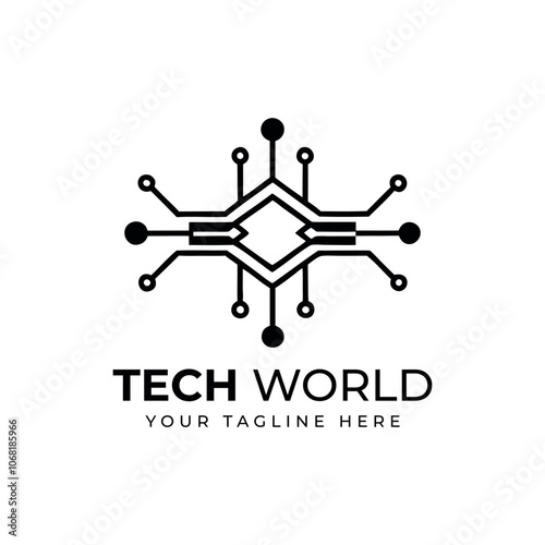 Flat artificial intelligence logo
