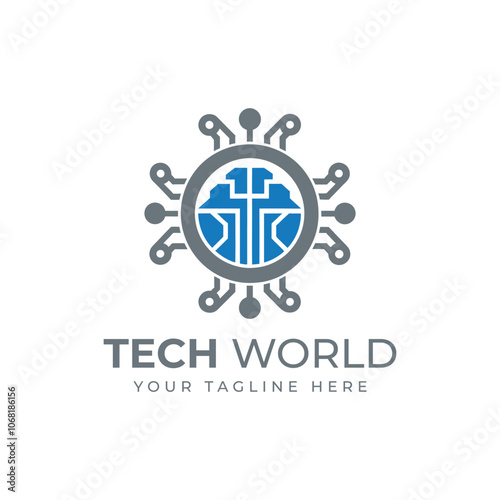 Flat artificial intelligence logo