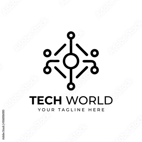 Flat artificial intelligence logo
