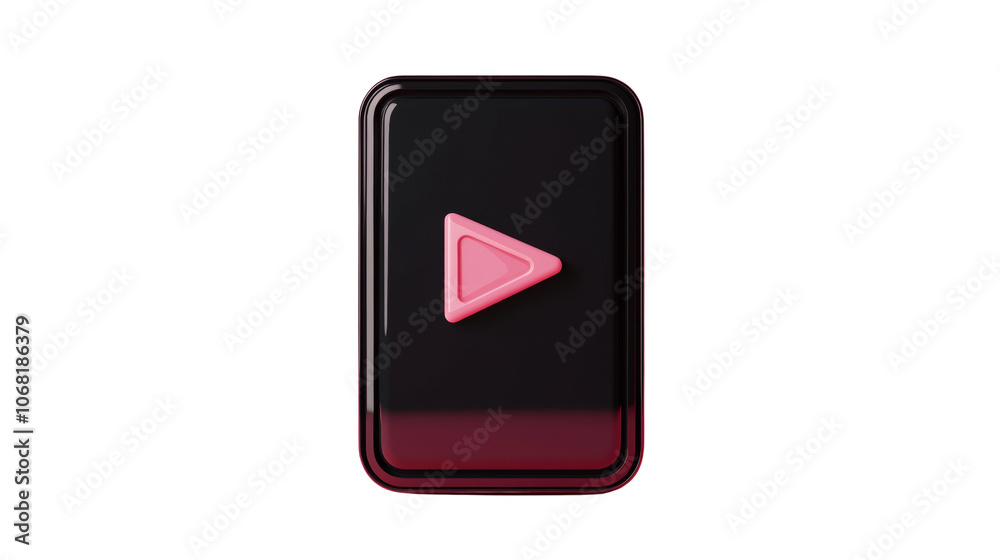 3D Mobile Video Icon - Wireless Media Connection 3D Mobile Video Icon - Wireless Media Connection