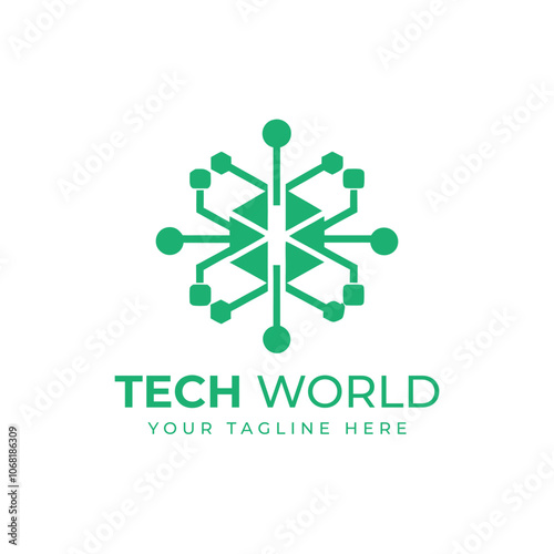 Flat artificial intelligence logo