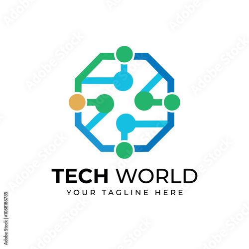 Flat artificial intelligence logo