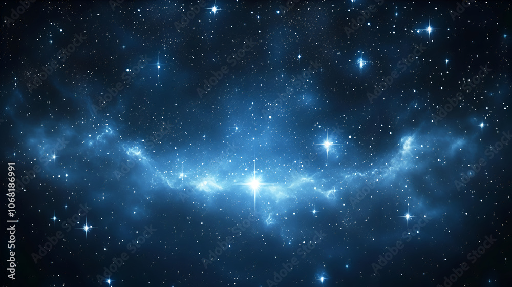 Obraz premium Breathtaking Galaxy Wallpaper with Stars and Cosmic Clouds in the Night Sky