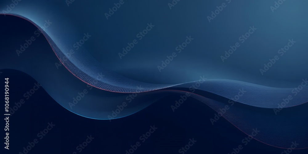 Abstract blue waves with a hint of red. Abstract blue waves with a hint of red.