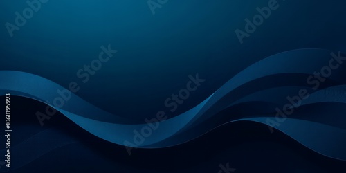 Abstract blue waves on a dark background