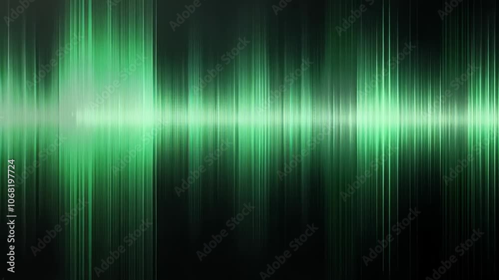 Seamless Looping Abstract Green Audio Waveform Background Seamless Looping Abstract Green Audio Waveform Background