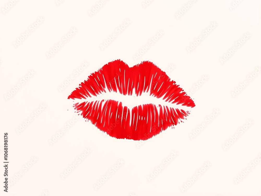 Isolated red lipstick kiss mark Isolated red lipstick kiss mark