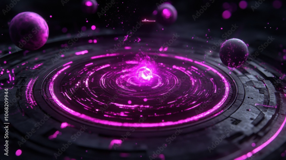 Obraz premium Discover the mystical energy of a vibrant cosmic force in a stunning visual representation