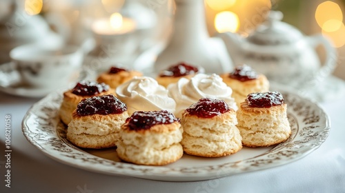 Wallpaper Mural Scones with Jam and Cream Torontodigital.ca