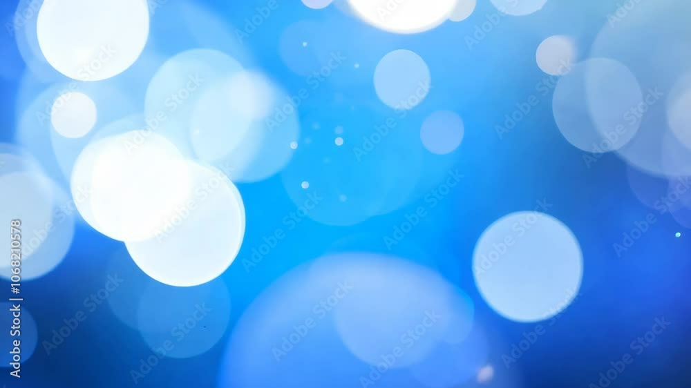 Captivating blue bokeh patterns in soft light