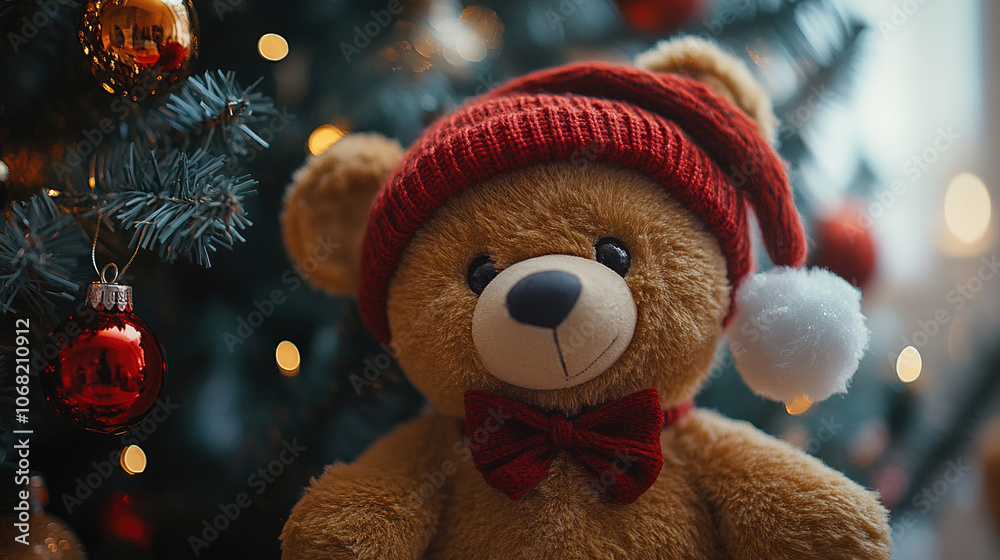 custom made wallpaper toronto digitalChristmas Tree and Bear Toys