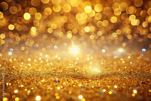 Stunning Golden Texture Background with Glitter and Sparkle for Elegant Design, Luxury, Party, and Celebration Themes