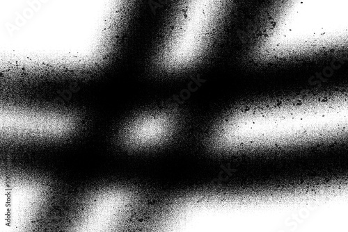 Abstract black spray paint graffiti texture in the white background