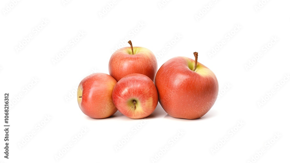Isolated Fresh Ripe Gala Apples on a Clean White Background Isolated Fresh Ripe Gala Apples on a Clean White Background