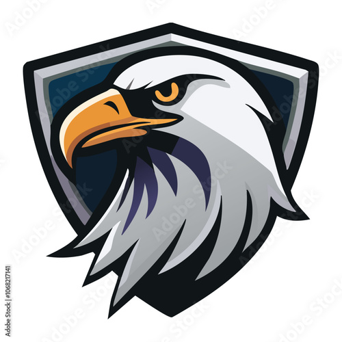Illustration of a majestic eagle head