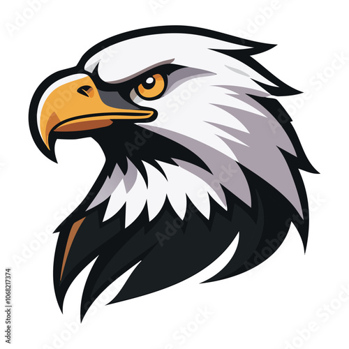 Illustration of a majestic eagle head