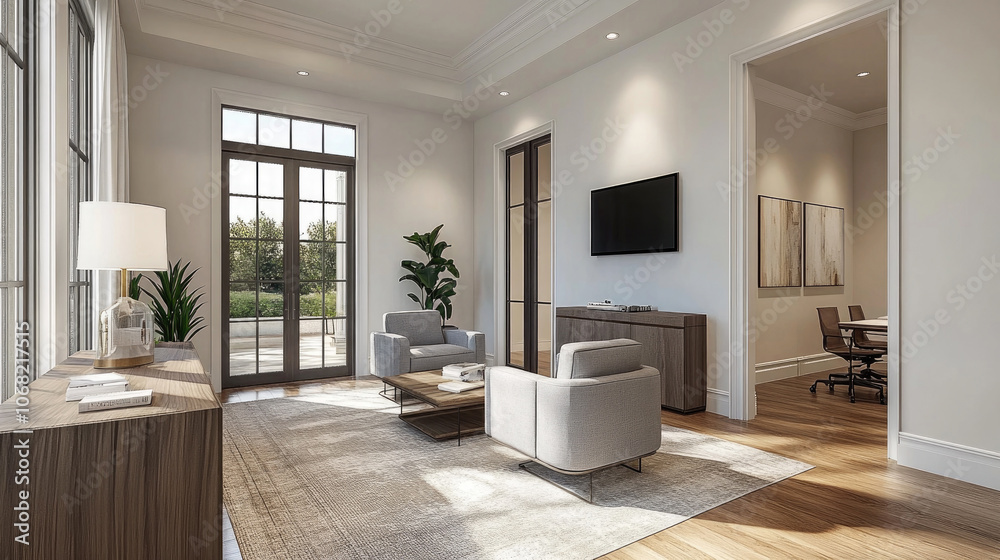 Fototapeta premium Sofa and chairs in the living room