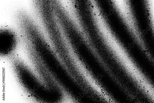 Abstract black spray paint graffiti texture in the white background