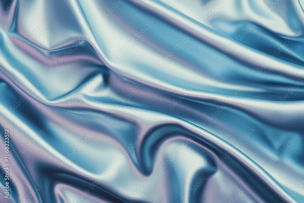 A close-up of smooth, shimmering blue satin fabric, showcasing its elegant texture and reflective qualities. A close-up of smooth, shimmering blue satin fabric, showcasing its elegant texture and reflective qualities.