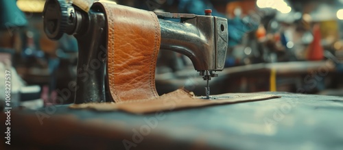 Vintage Sewing Machine in Action