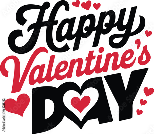 Happy valentine's day illustration  vector .