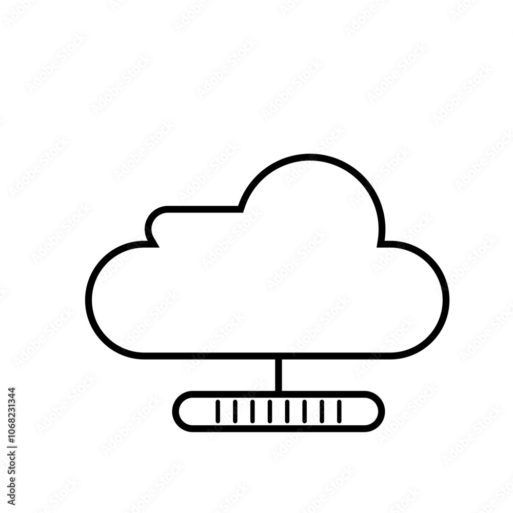 Cloud Tech Icon Line