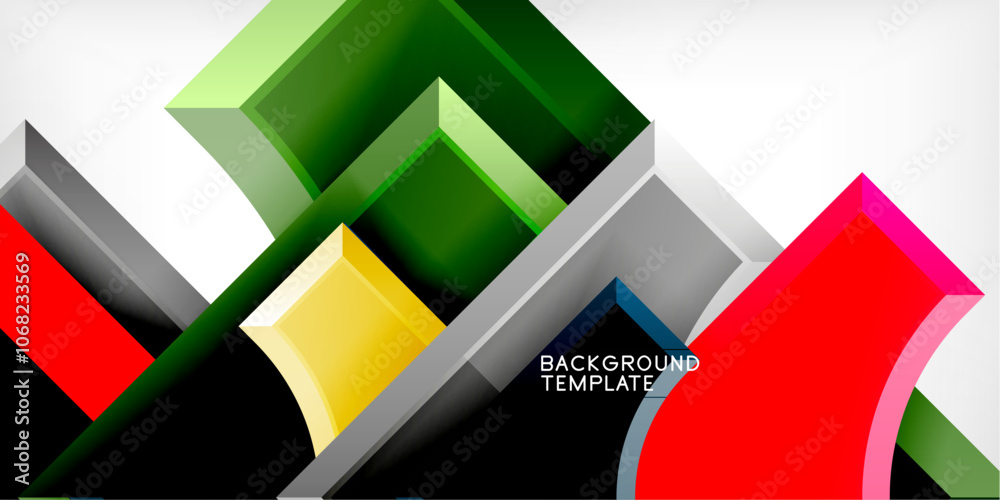 Obraz premium Geometric design abstract background - circles and triangles