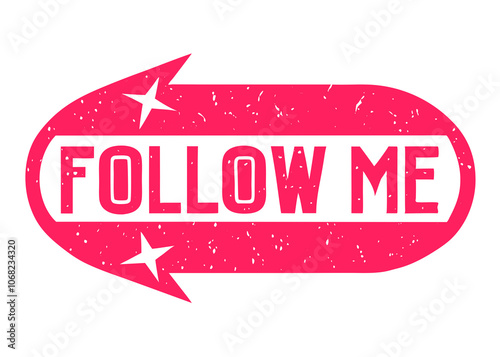 Minimalist Follow Me Lower Third Button Vector Graphics Element