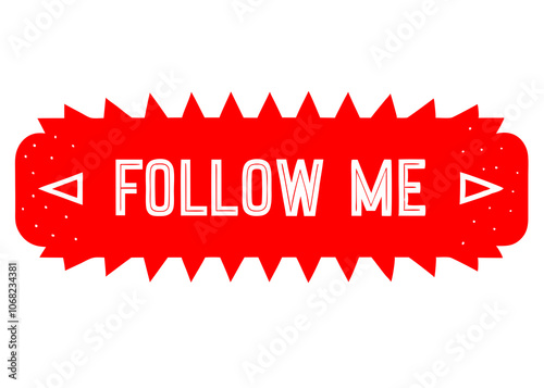 Minimalist Follow Me Lower Third Button Vector Graphics Element