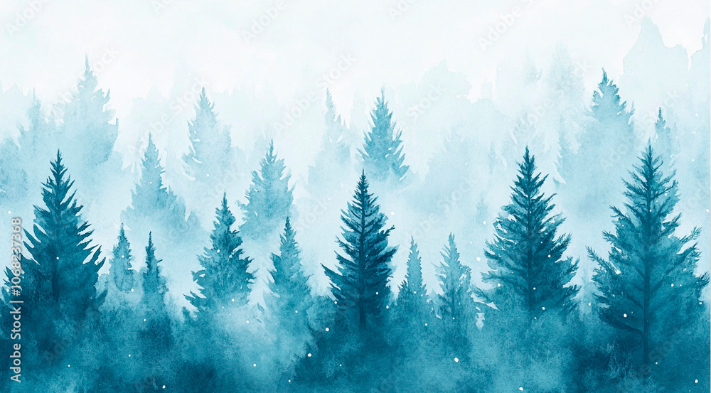 Fototapeta premium winter forest landscape