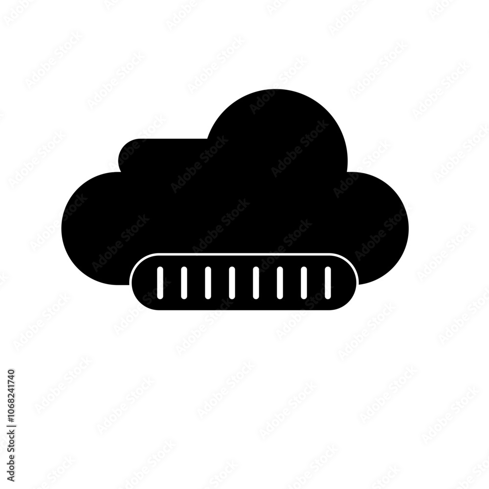 Cloud Tech Icon Glyph Cloud Tech Icon Glyph