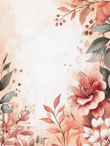 Wallpaper Mural Elegant floral template for wedding invitations, birthday and Mother's Day cards, flyers, posters, banners, brochures, letter headers, social media posts, advertisements, events and page covers. Torontodigital.ca