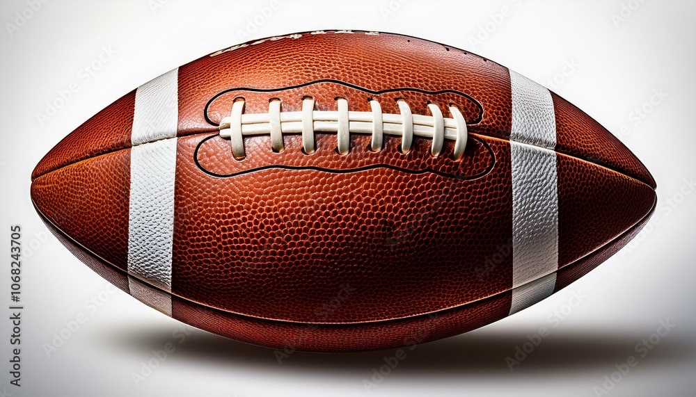 Obraz premium Hyper realistic illustration of an American football isolated A American football on White background PNG