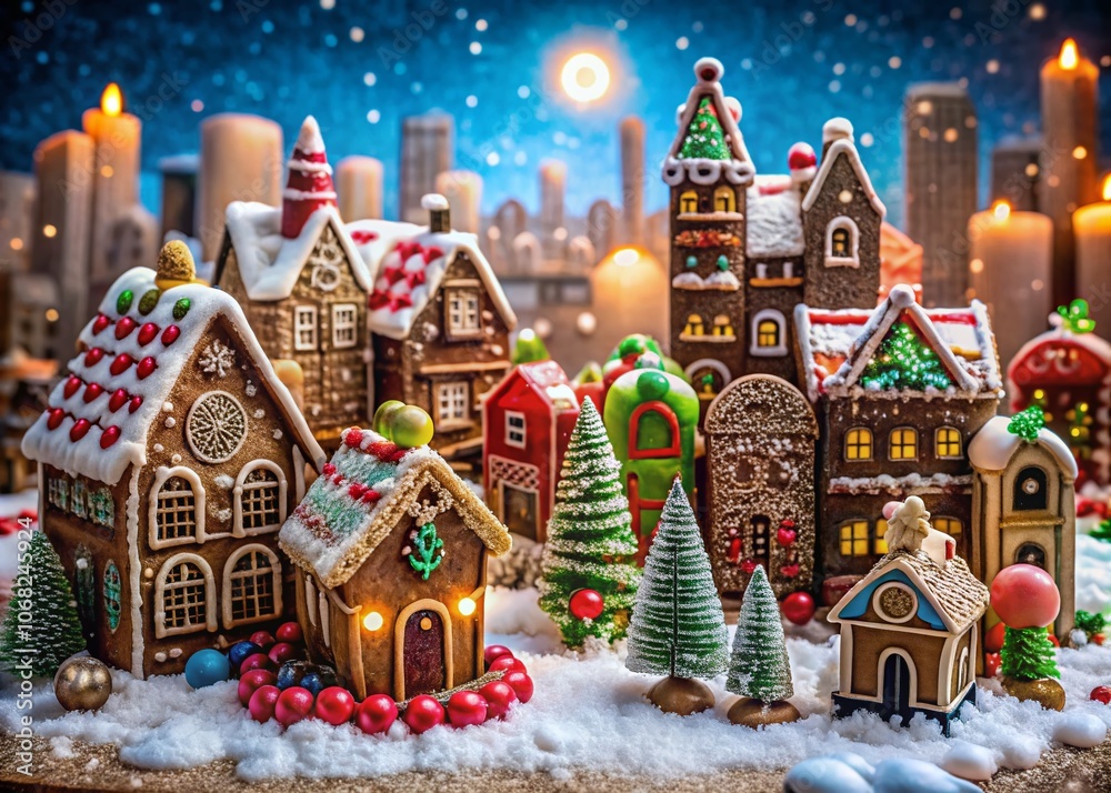 A Whimsical Gingerbread City Crafted from Sweets and Chocolate: A Festive Treat for the Eyes – Perfect for Holiday Celebrations and Delicious Inspiration A Whimsical Gingerbread City Crafted from Sweets and Chocolate: A Festive Treat for the Eyes – Perfect for Holiday Celebrations and Delicious Inspiration