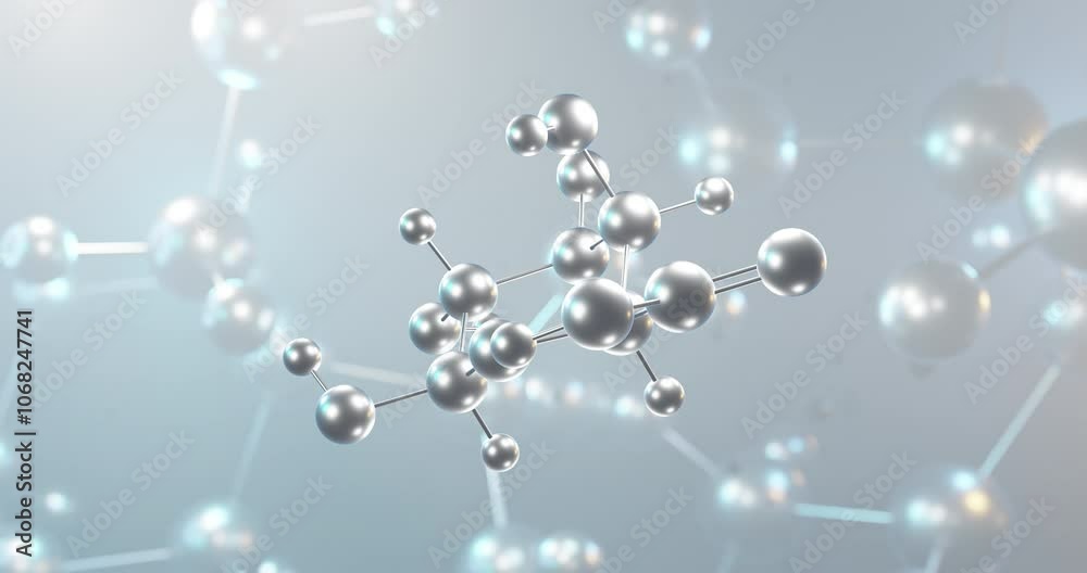 D-Galacturonic acid rotating 3d molecule, molecular structure of sugar acid, seamless video D-Galacturonic acid rotating 3d molecule, molecular structure of sugar acid, seamless video