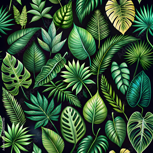 a-vibrant-collection-of-tropical-leaves--showcasin