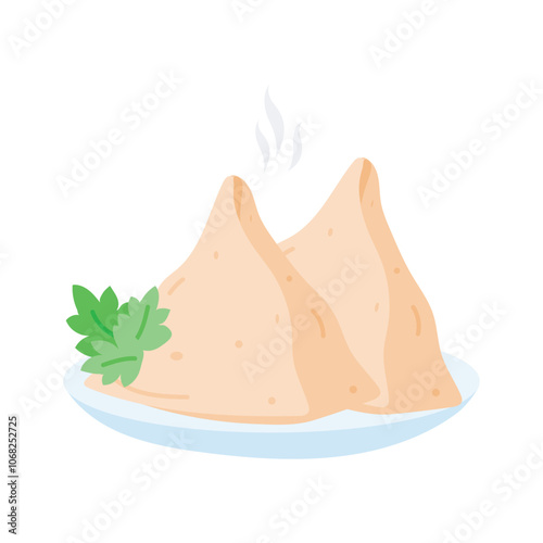 Fried samosa, stuffed with spicy fillings, perfect snack