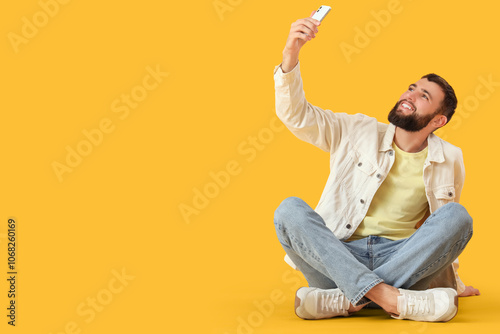 Handsome young happy man wi...