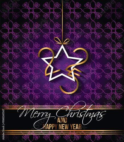 2025 Happy New Year and merry christmas background for your seasonal invitations, festive posters, greetings cards.