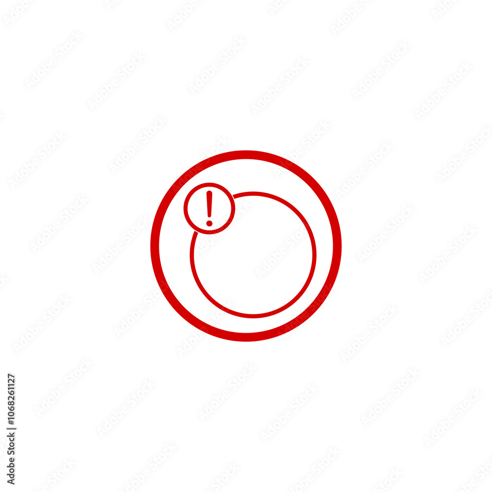 Exclamation mark with frame for your text icon isolated on transparent background Exclamation mark with frame for your text icon isolated on transparent background