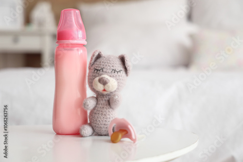 Bottle of baby milk formula...